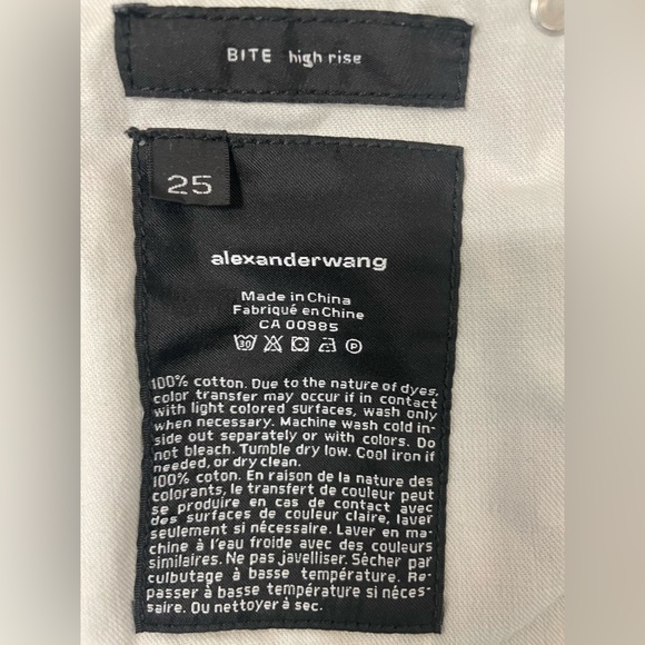 Alexander wang logo-print denim shorts size 25 - Picture 4 of 5